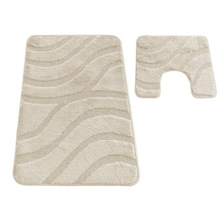 Predpražnik za kopalnico in stranišče v biserno beli barvi