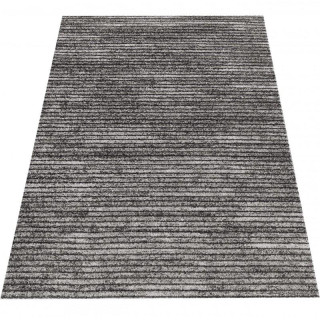 Rjavo-siva preproga s tankimi črtami