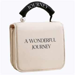 Kremna zložljiva kozmetična torba