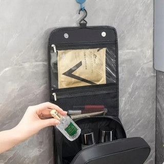 Zložljiva črna kozmetična torbica