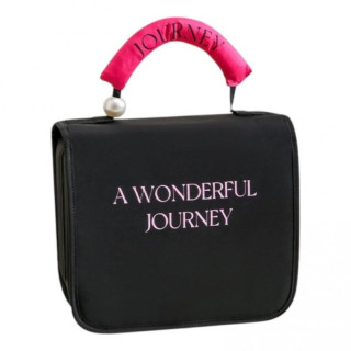 Zložljiva črna kozmetična torbica