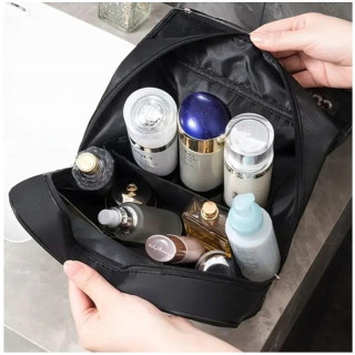 Zložljiva črna kozmetična torbica