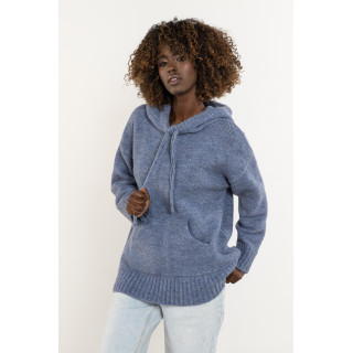 Moder volnen pulover s kapuco