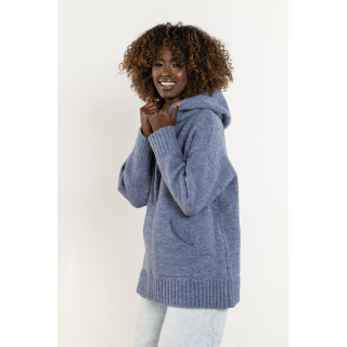 Moder volnen pulover s kapuco