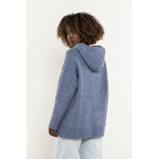 Moder volnen pulover s kapuco