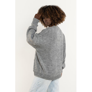 Ženski sivi volneni kardigan