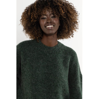 Topel zelen ženski pulover