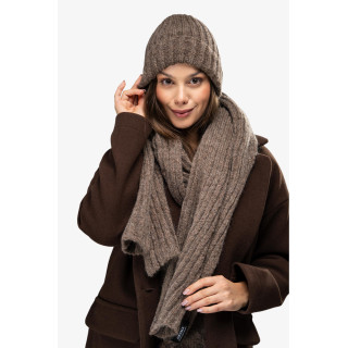 Topla ženska bež kapa