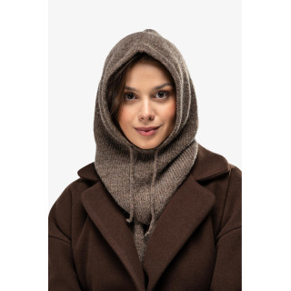 Topla bež balaklava z vrvicami