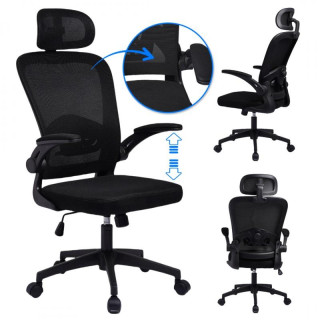 Pisarniški stol iz črne tkanine