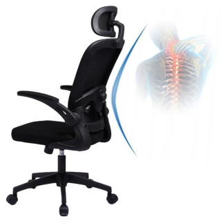 Pisarniški stol iz črne tkanine