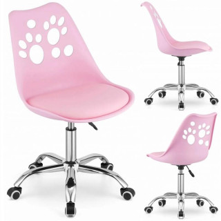 Rožnat vrtljiv stol za otroke