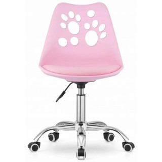 Rožnat vrtljiv stol za otroke