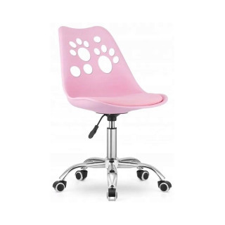 Rožnat vrtljiv stol za otroke