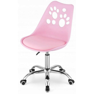 Rožnat vrtljiv stol za otroke