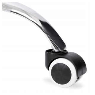 Otroški vrtljivi stol v beli in roza barvi