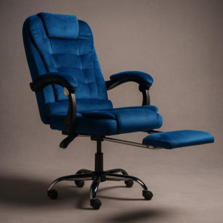 Pisarniški stol iz modrega velurja
