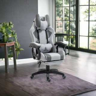 Siv igralni stol z naslonom za noge