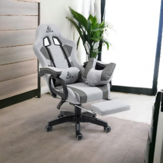 Siv igralni stol z naslonom za noge