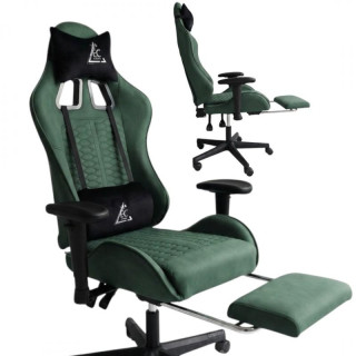 Zelen igralni stol iz blaga z naslonom za noge