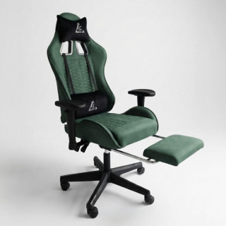 Zelen igralni stol iz blaga z naslonom za noge