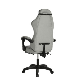 Igralni stol iz sive tkanine z naslonom za noge