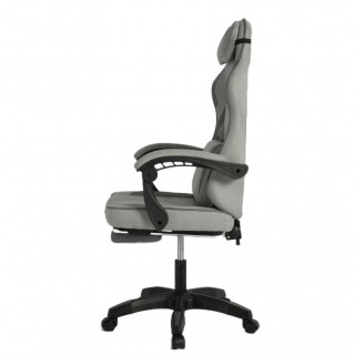 Igralni stol iz sive tkanine z naslonom za noge