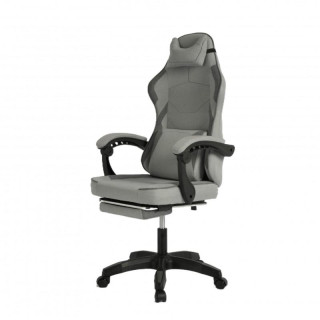 Igralni stol iz sive tkanine z naslonom za noge