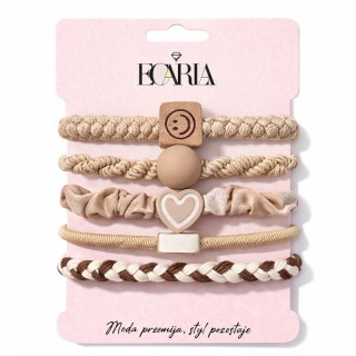 Komplet 5 bež lasnih gumic