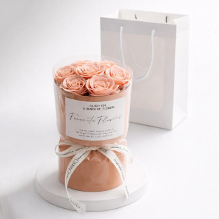 Roza škatla dišečih milnih cvetov