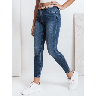 Modre ženske oprijete kavbojke UY2815