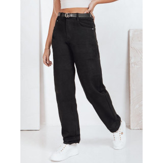 Široke črne kavbojke z visokim pasom UY2760