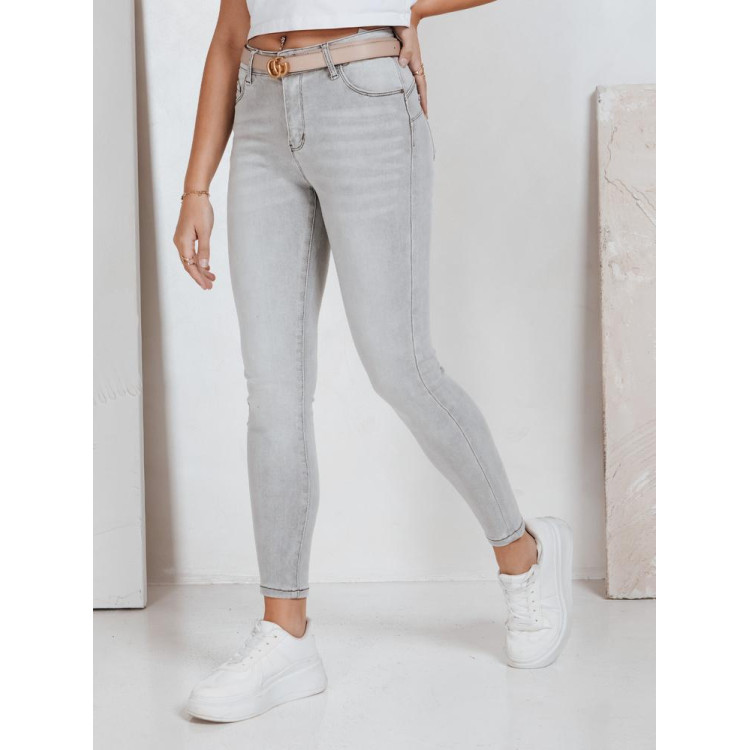 Ženske svetlo sive push-up kavbojke UY2829