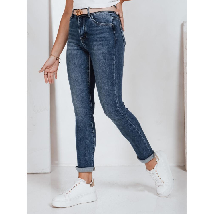 Ženske modre oprijete kavbojke UY2798