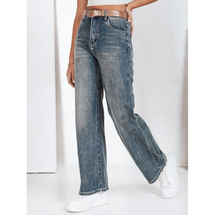 Široke modre ženske kavbojke UY2788