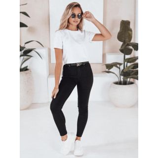 Črne ženske oprijete kavbojke UY2755