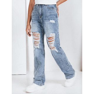 Ženske svetlo modre kavbojke z luknjami UY2812