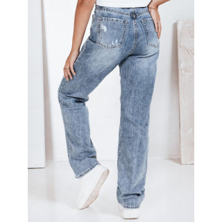 Ženske svetlo modre kavbojke z luknjami UY2812