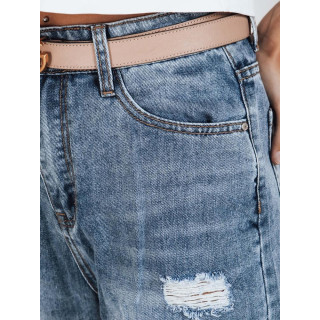 Ženske svetlo modre kavbojke z luknjami UY2812