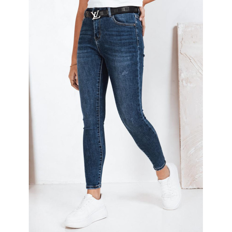 Ženske modre oprijete kavbojke UY2824