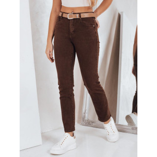 Rjave ženske slim kavbojke UY2843