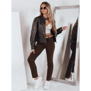 Rjave ženske slim kavbojke UY2843