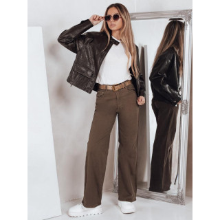 Široke rjave ženske kavbojke UY2845