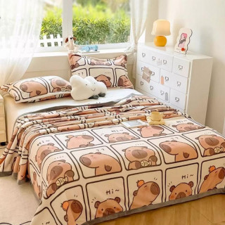 Mehka flanelasta odeja z motivom kapibare - 150×210 cm