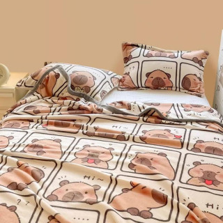 Mehka flanelasta odeja z motivom kapibare - 150×210 cm