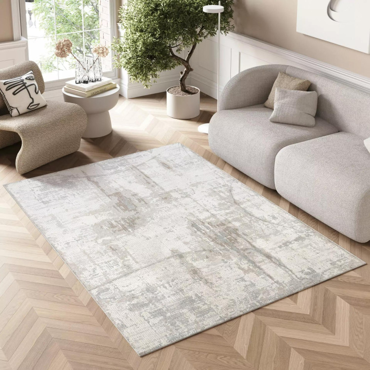 Kremna moderna vzorčasta preproga