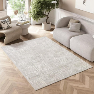 Moderna kremna preproga z vzorcem