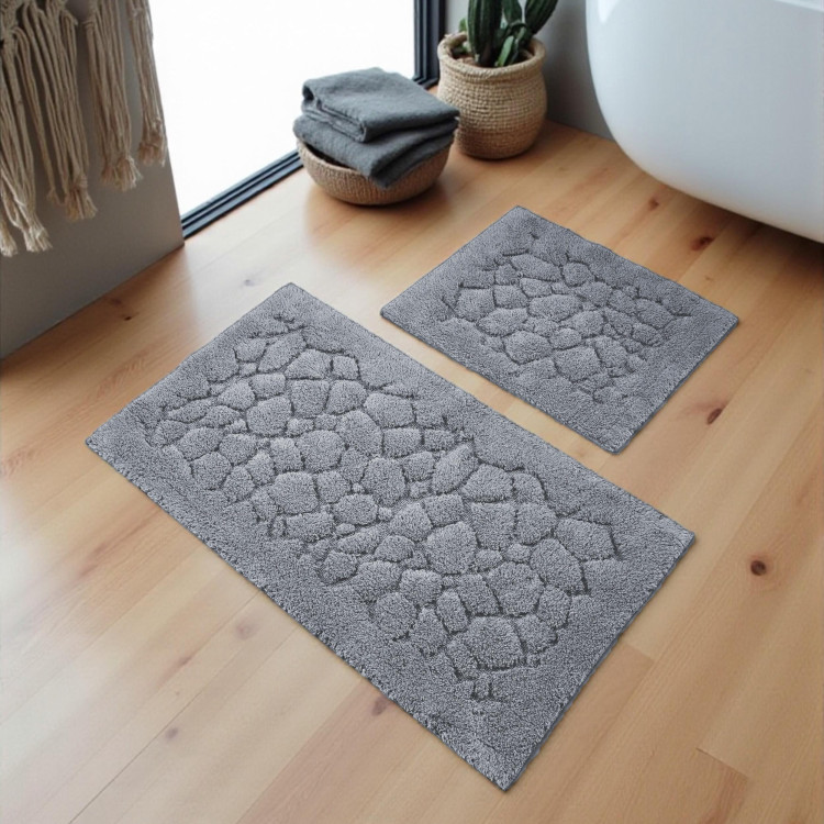 Komplet kopalniških preprog v sivi barvi