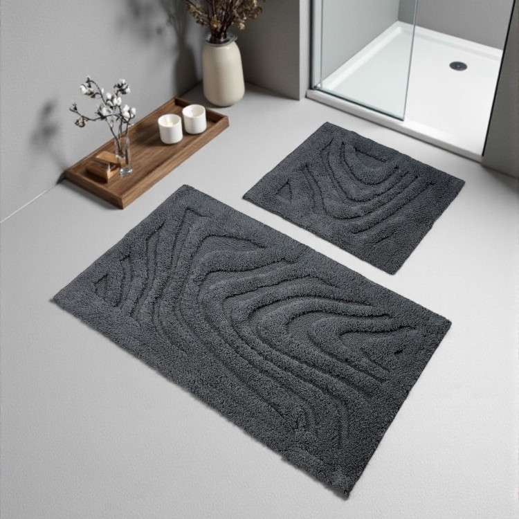 Temno siv komplet kopalniških preprog