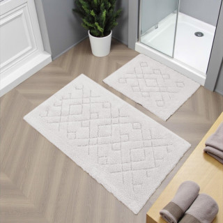 Komplet kopalniških preprog v kremni barvi